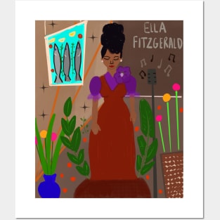 Women in Jazz series: featuring Ella Fitzgerald Posters and Art